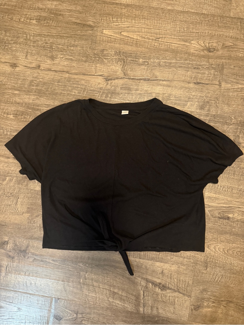 Old Navy Black Crop Top with Front Tie